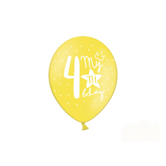 Set 6 Baloane Aniversare 4 ani - 30 cm [3]