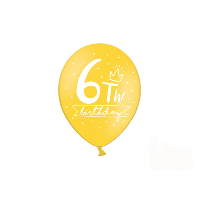 Set 6 Baloane Aniversare 6 ani - 30 cm [5]
