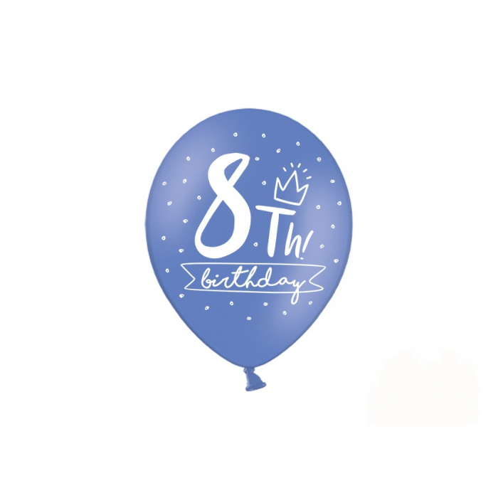 Set 6 Baloane Aniversare 8 ani - 30 cm [2]