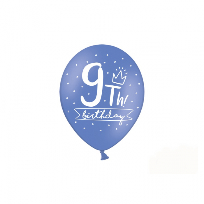 Set 6 Baloane Aniversare 9 ani - 30 cm [2]