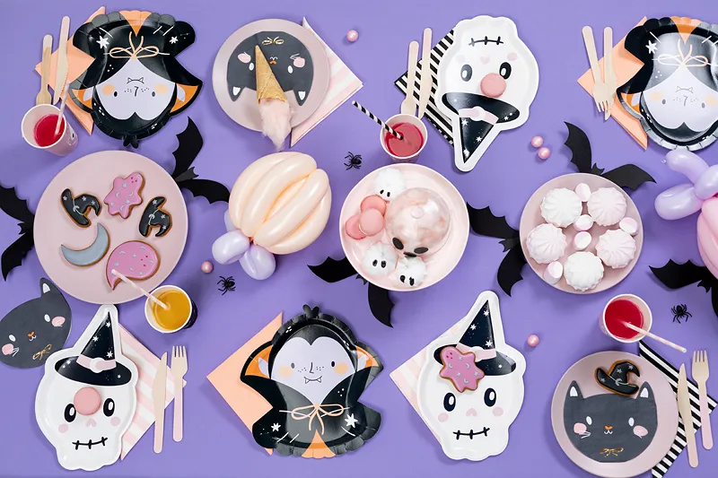 Set 6 Farfurii Craniu Halloween, 27 cm [3]