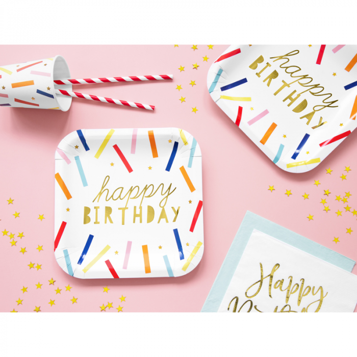Set 6 Farfurii Happy Birthday, 20 cm [4]