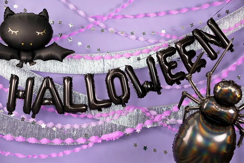 Set Baloane Folie Halloween, Negru, 280 cm [3]