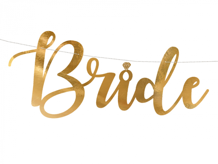 Banner Bride to Be, Auriu, 80 cm [2]