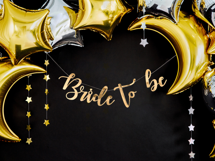 Banner Bride to Be, Auriu, 80 cm [4]