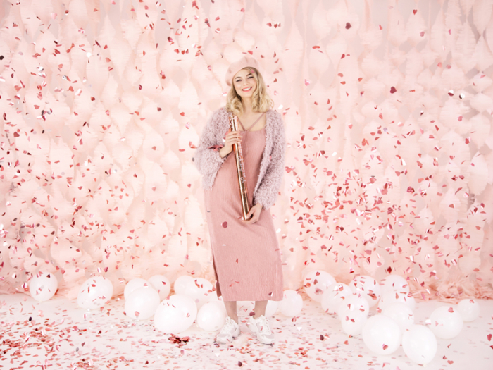 Tun Confetti Inimi Rose Gold - 60 cm [2]