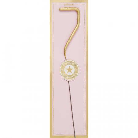 Lumanare Scanteietoare Cifra 7, Auriu, 19.5 cm [0]
