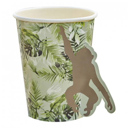 Petrecere Tropicala - Set 8 Pahare Maimuta, 266 ml