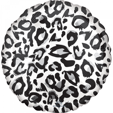 Petrecere Safari - Balon Folie Print Leopard Alb - 43 cm