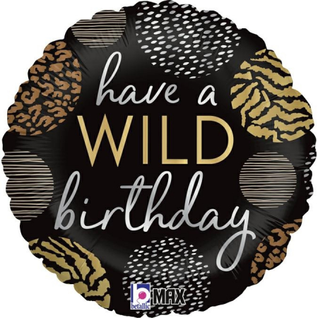 Petrecere Safari - Balon Folie Wild Birthday - 46 cm