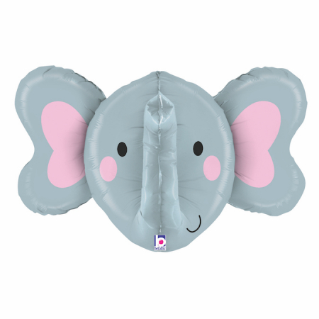 Petrecere Safari - Balon Folie 3D Cap Elefant - 86 cm