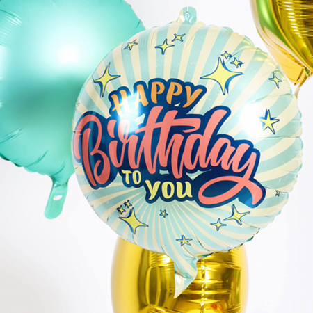 Balon Folie Happy Birthday Retro - 45 cm [1]