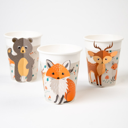 Set 6 Pahare Animale de Padure, 200 ml [0]