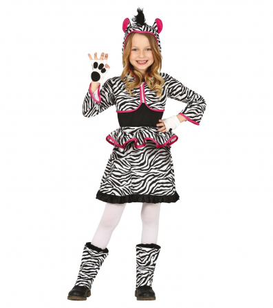 Costume Carnaval fete - Costum Zebra 7-9 ani