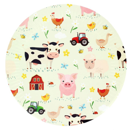 Set 6 Farfurii Ferma Animalelor, 23 cm [0]