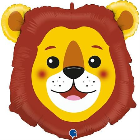 Petrecere Safari - Balon Folie 3D Cap Leu - 74 cm