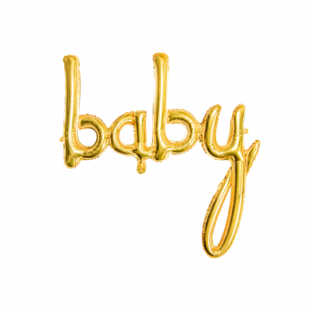 Botez - Balon Folie Baby, Auriu - 73.5 x 75.5 cm