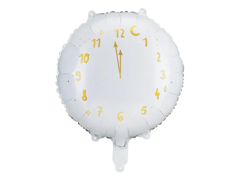 Balon Folie Ceas Alb - 45 cm [0]