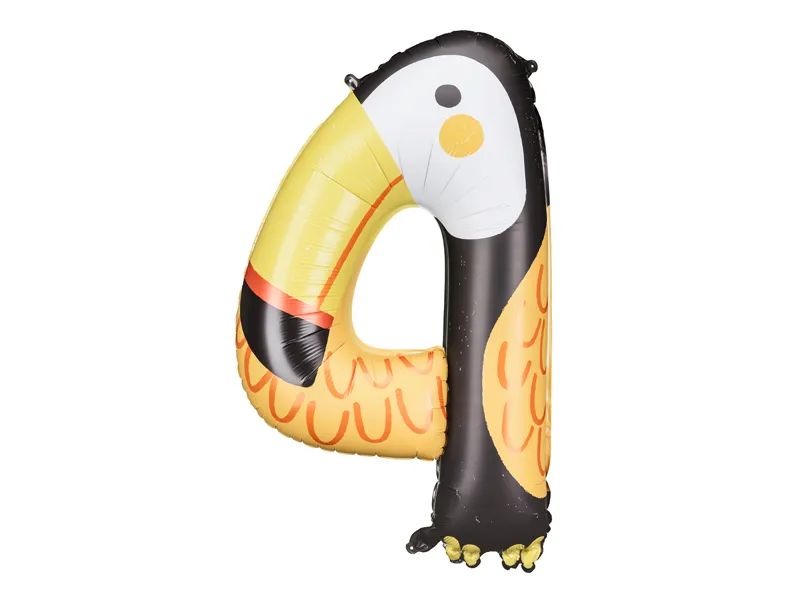 Baloane Cifra - Balon Folie Cifra 4 Tucan - 91 cm