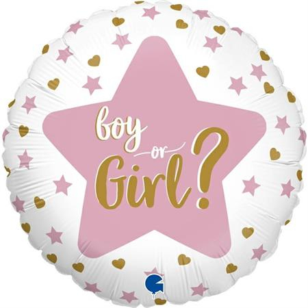 Balon Folie cu doua fete Boy or Girl, 46 cm