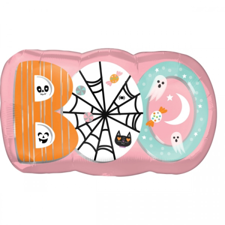 Halloween - Balon Folie Halloween BOO, Multicolor - 81 x 48 cm