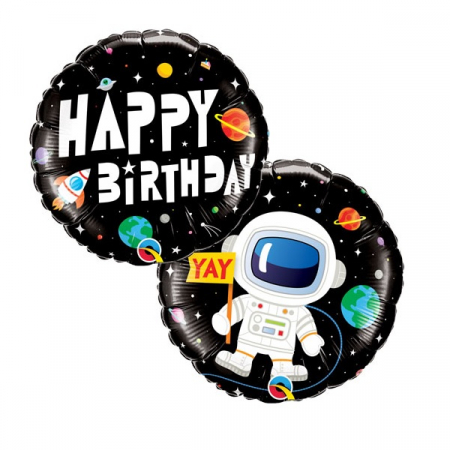 Balon Folie Happy Bithday Astronaut - 45 cm [1]