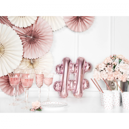 Balon Folie Hashtag, Roz - 35 cm [2]