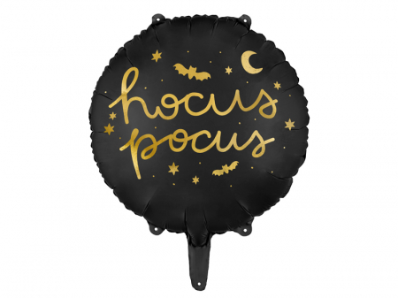 Halloween - Balon Folie Hocus Pocus, negru - 45 cm