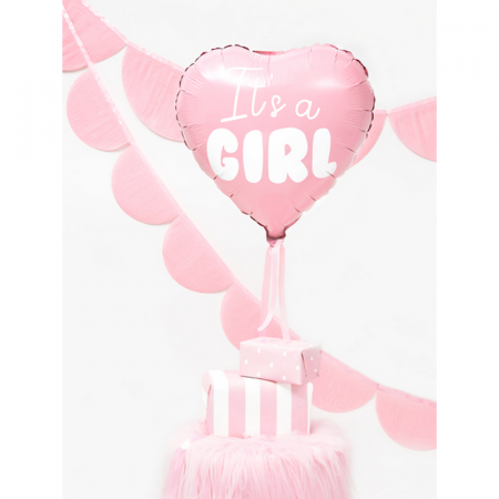 Balon Folie Inima, It's a Girl - 45 cm [1]