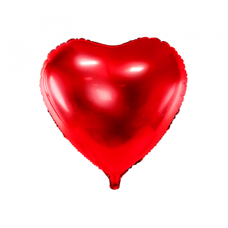 Balon Folie Inima, Rosu - 45 cm [0]