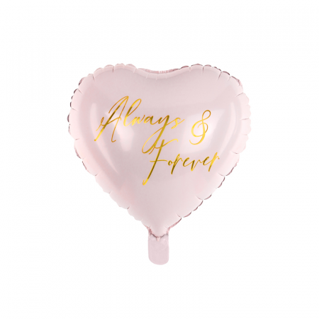 Balon Folie Inima Roz, Always & Forever - 45 cm [0]
