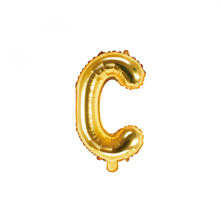 Balon Folie Litera C Auriu, 35 cm [0]