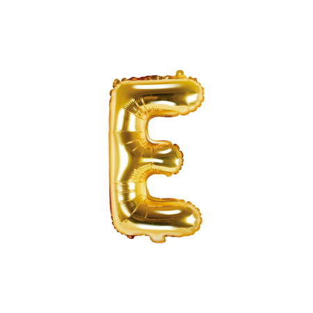 Baloane Litera - Balon Folie Litera E Auriu, 35 cm