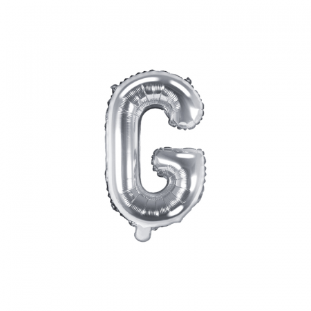 Baloane Litera - Balon Folie Litera G Argintiu, 35 cm