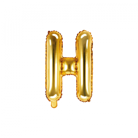 Balon Folie Litera H Auriu, 35 cm [0]