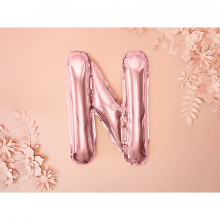 Balon Folie Litera N Roz 35 cm [1]