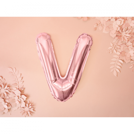 Balon Folie Litera V Roz, 35 cm [2]