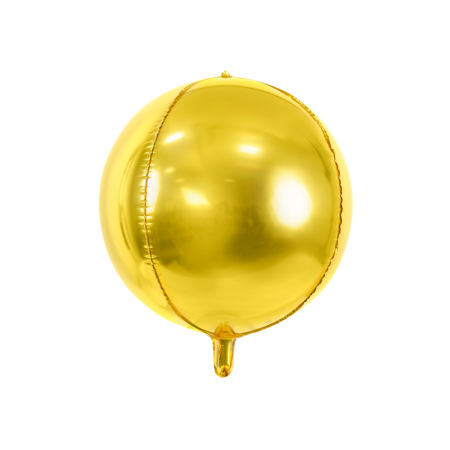 Petrecere Printese Disney - Balon Folie Sfera, Auriu - 40 cm