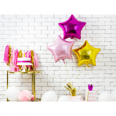 Balon Folie Stea, Roz - 48 cm [1]