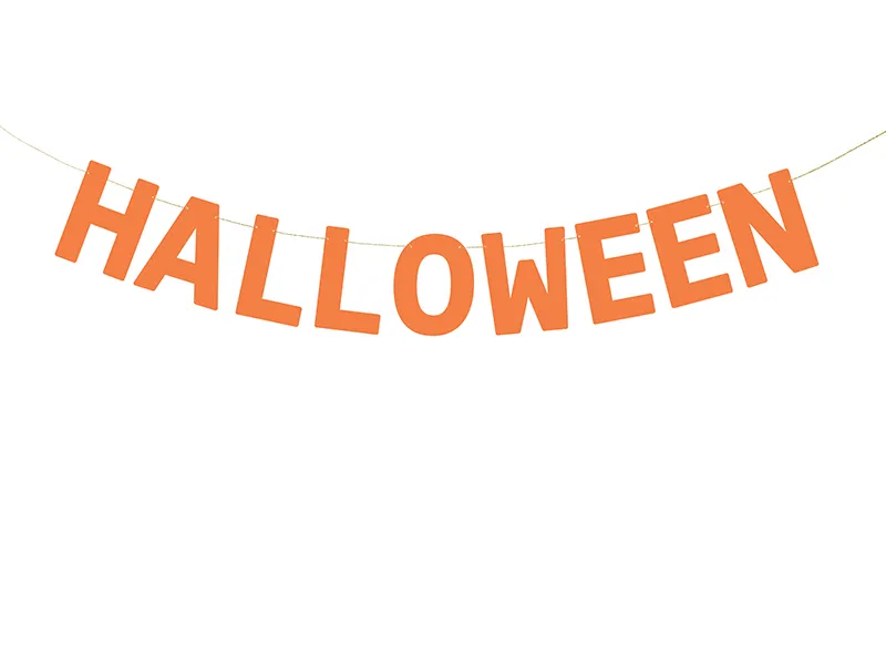 Ghirlande Decorative - Banner Hallowen, Portocaliu, 250 cm