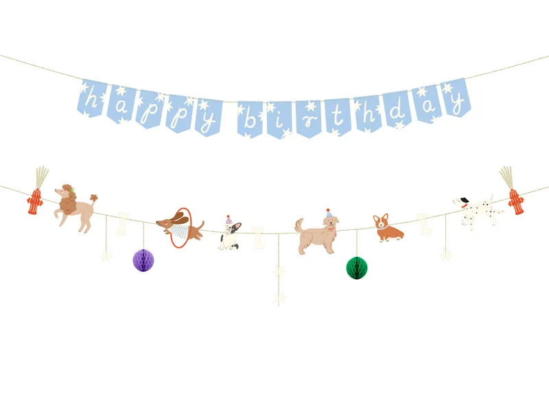 Ghirlande Decorative - Banner Happy Birthday Catelusi, 210 cm