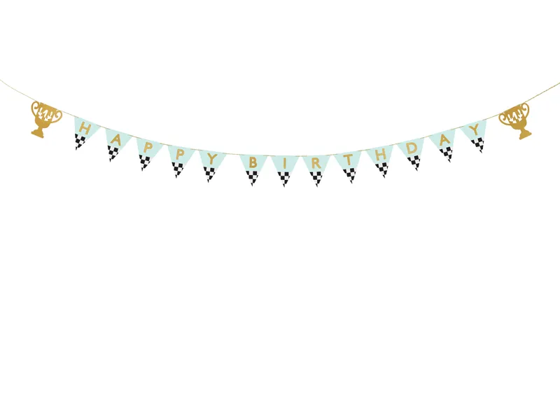 Petrecere Masinute - Banner Happy Birthday Trofeu