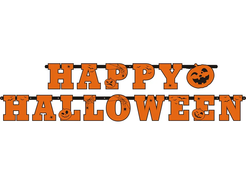 Banner Happy Halloween, Portocaliu [0]