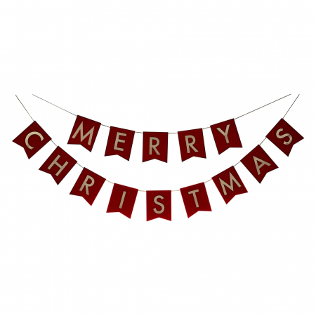 Reduceri - Banner Merry Christmas din catifea, 4 metri
