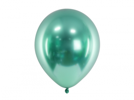 Set 10 Baloane Latex Verde Glossy, 30 cm