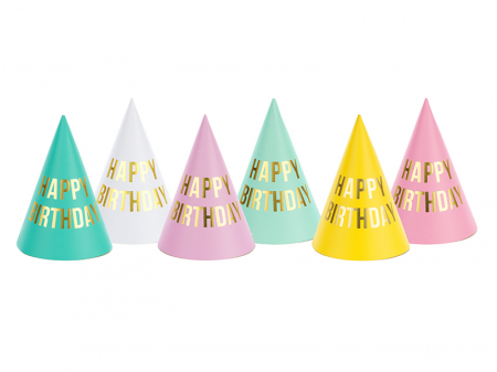 Set 6 Coifuri Happy Birthday Multicolor [0]