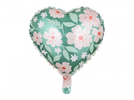 Paste - Balon Folie Inima Floral - 45 cm