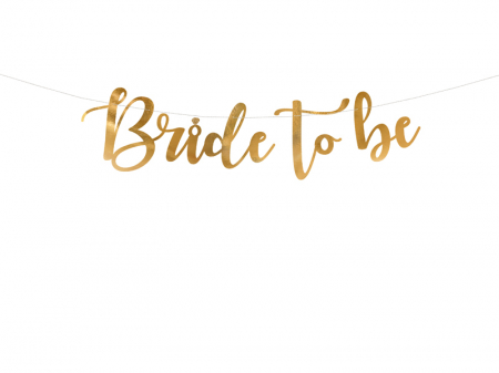 Ghirlande Decorative - Banner Bride to Be, Auriu, 80 cm