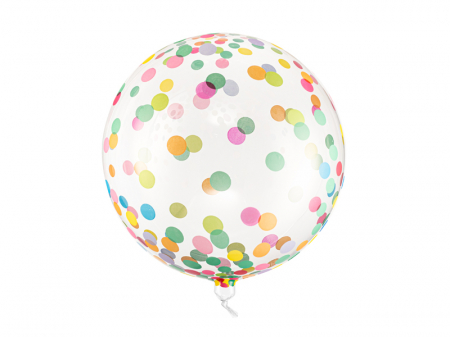 Balon Orbz transparent cu buline multicolor, 40 cm [0]