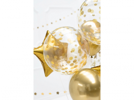 Balon Orbz transparent cu buline aurii, 40 cm [1]